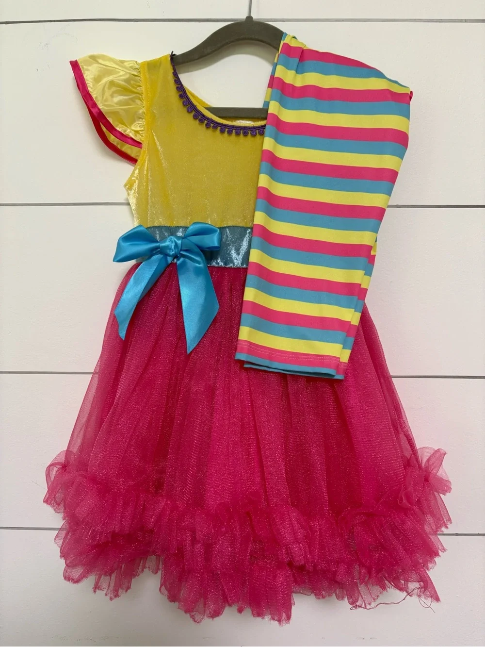 Little Adventures Fancy Nancy Inspired Dress Costume 3-5Y Medium + Leggings